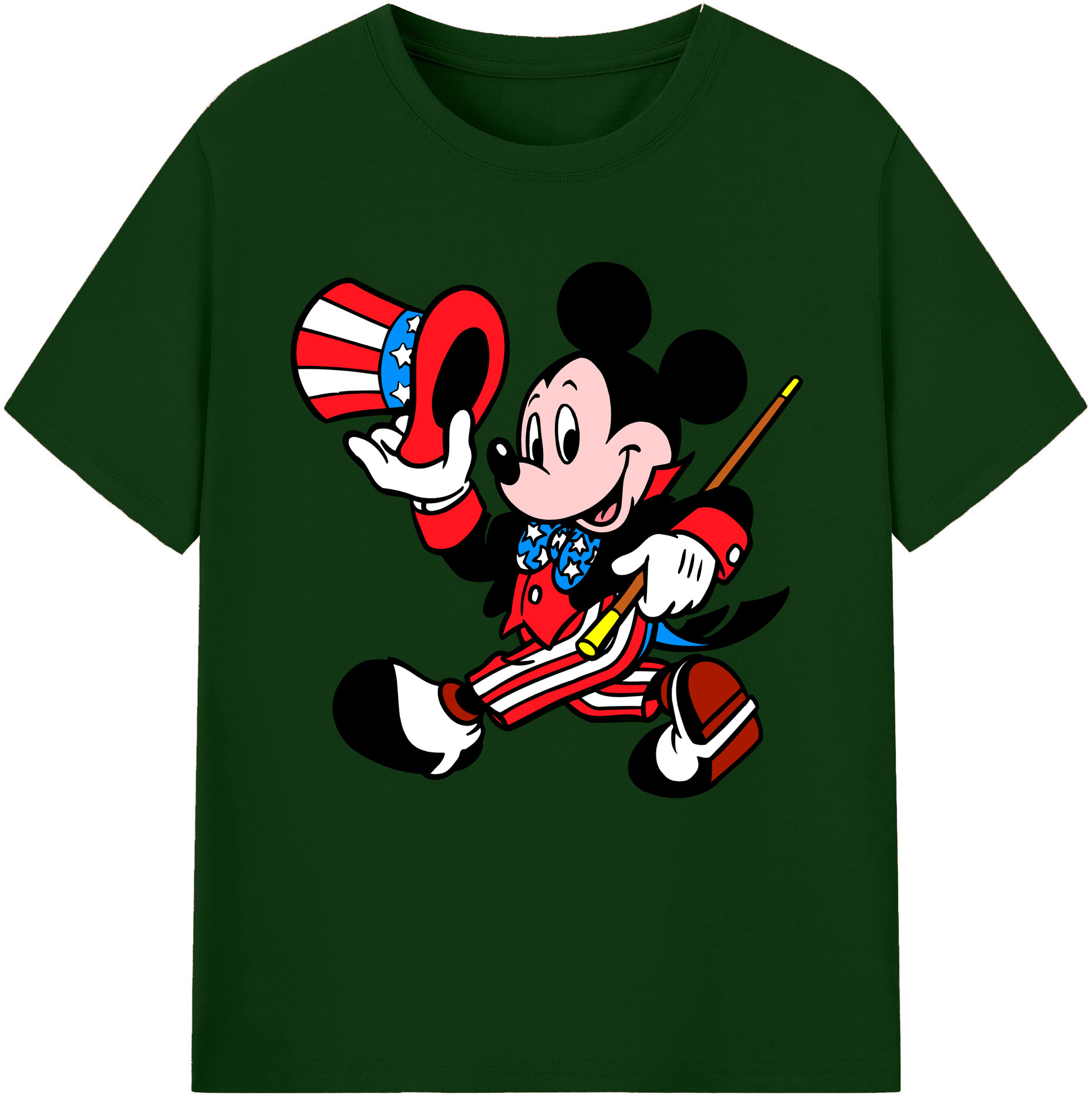 （画像用） ミッキーマウス Mickey Mouse 綿100％半袖Tシャツ（フロントプリント）